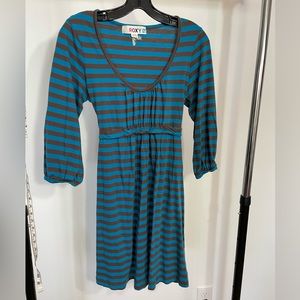 Vintage Y2K Roxy brown & blue dress, size XL